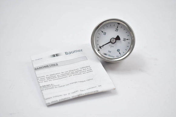 Baumer Manometer Druckmessger?t 0-40 bar 1.4404