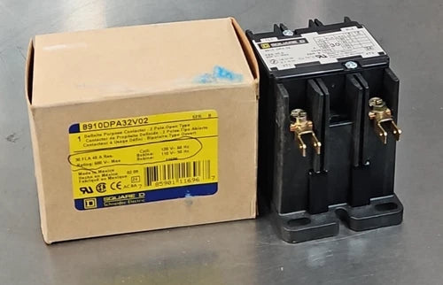 Square D 8910DPA32V02 Definite Purpose Contactor 30FLA 2P Open Coil      Loc4C14