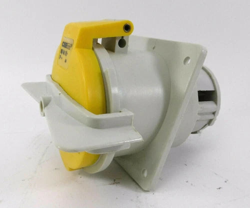 CEEform Anbausteckdose 125*-4h | 110~ | 4 polig | gelb