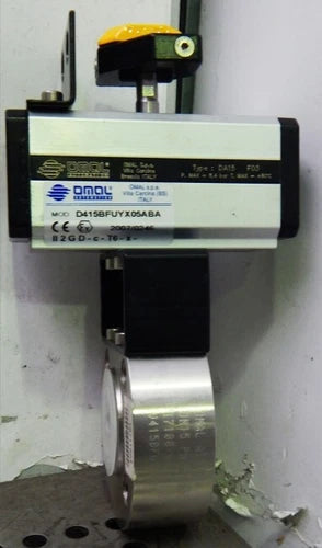 OMAL Pneumatischer Antrieb mit Edelstahl Absperrklappe DA415BFUYX05ABA - unused-