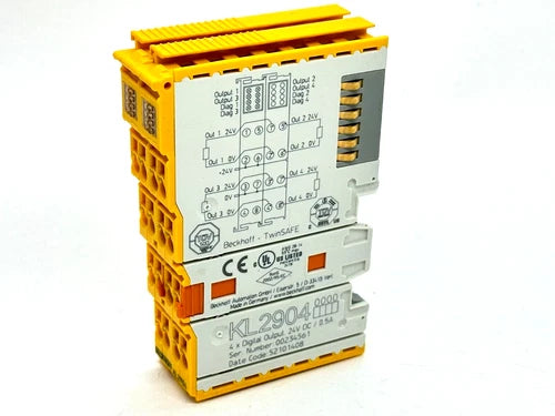 Beckhoff KL2904 Safety Bus Terminal 4-Channel Digital Output 0.5A 24VDC TwinSAFE