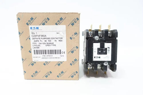 Eaton C25FNF360A Definite Purpose Ac Contactor 60a 120v-ac 40hp