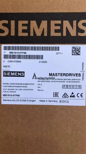 1PCS Siemens 6SE7012-0TP60 Servo inverter NEW In Box