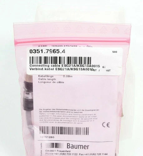 Baumer ESG21A/KSG13A0015 Verbindungskabel / 0.08m