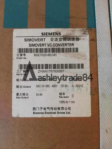 ONE NEW SIEMENS 6SE7022-6EC61