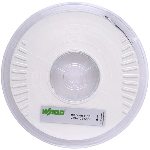 Wago 709-178 Terminal Block Marking Strip, Snap-On, 7.5mm Width, 50m Length