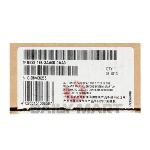 New In Box SIEMENS 6ES7 194-3AA00-0AA0 Module