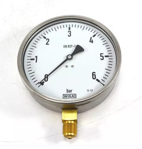 WIKA ?160mm Manometer 9041710 unten 0 - 6 bar 0-6bar G 1/2