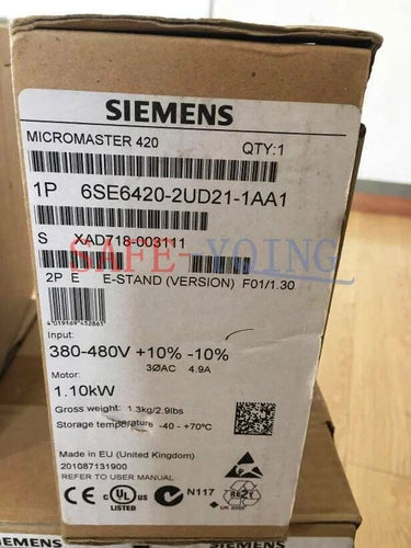 One Siemens Inverter 6SE6420-2UD21-1AA1 MM420/380V/1.1KW New