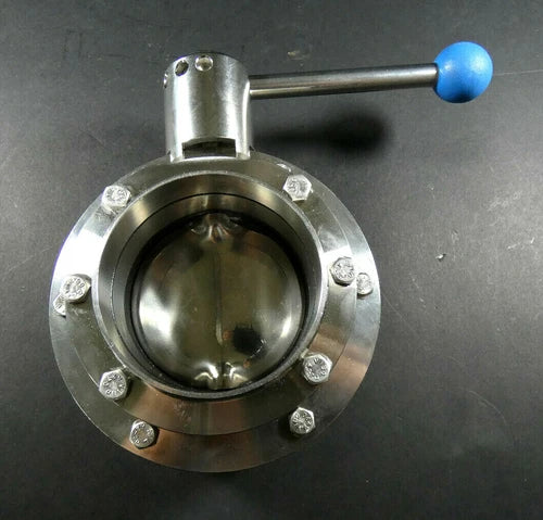 Manuelle Absperrklappe m. rastenden Hebel| Flansch? innen 80,45mm aussen 85,12mm