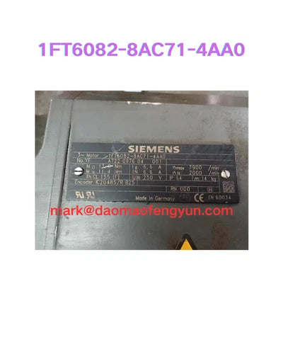 1FT6082-8AC71-4AA0 Used SIMOTICS S synchronous servo motor 1FT6 13 Nm test ok