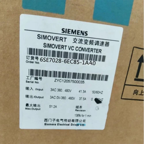 6SE7028-6EC85-1AA0 NEW SIEMENS Unit SIMOVERT Masterdrives 6SE70 28-6EC85-1AA0
