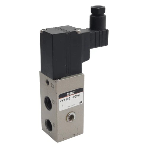 SMC VY1100-202N Solenoid Valve, 0.9MPa, 3-Port 1/4in NPT, 4-20mA 24VDC Coil