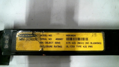 BANNER MSR3624 MINI SCREEN LIGHT CURTAIN RECEIVER 36