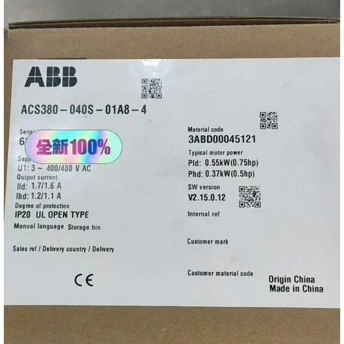 ABB ACS380-040S-01A8-4 Frequency Converter ACS380-040S-01A8-4 Fast Shipping 1pcs