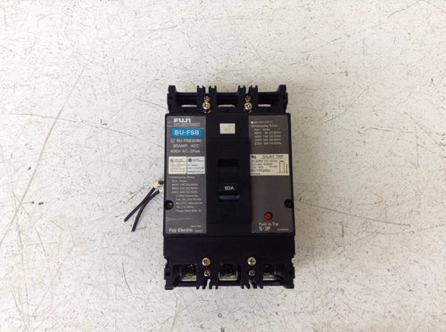 Fuji Electric BU-FSB3080 80 Amp 3 Pole 600 VAC Circuit Breaker BUFSB3080 BU-FSB