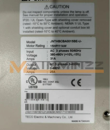 ONE TECO JNTHBCBA0015BE-U- Used