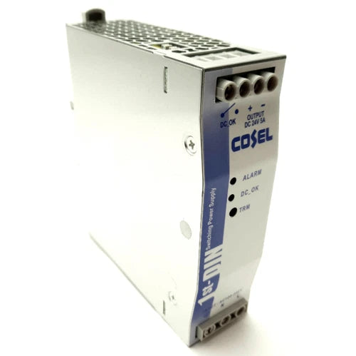 Cosel KHEA120F-24 DC Power Supply 24VDC 5A Output 100-240VAC 1.3A Input DIN Rail