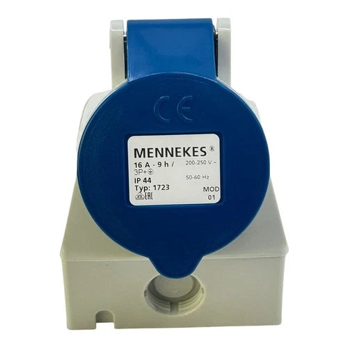 Mennekes CEE Wandsteckdose 16A 200¨C250?V Typ 1723 IP44 3P+ Industrie