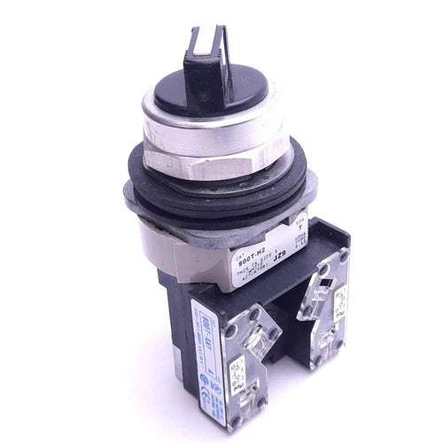 Allen Bradley 800T-H2 Selector Switch w/ 800T-XAY Contact, 1NO 1NC, 600VAC 5A