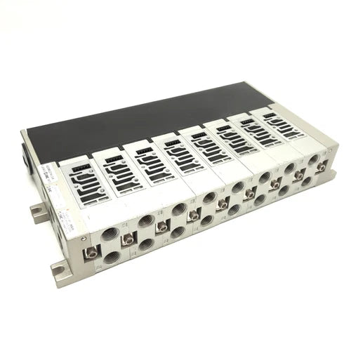 SMC NVV5FS2-01T1-081-02T Manifold, 8 Valve Stations, Side Ported, ?NPTF, 150 psi