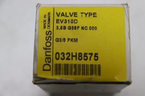 Danfoss VALVE TYPE EV310D 3.5B G38F NC 000 G3/8 FKM 032H8575 UNUSED & ORIGINAL BOX