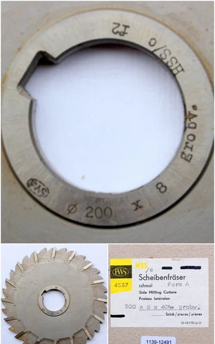 Disc cutter ?200x8x40mm cross-toothed-milled-chamfers closed