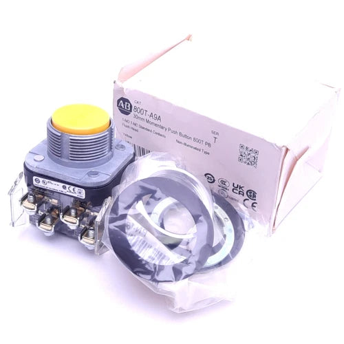 Allen Bradley 800T-A9A Push Button Switch, ?30mm, 1NO 1NC, 600VAC 10A, Momentary