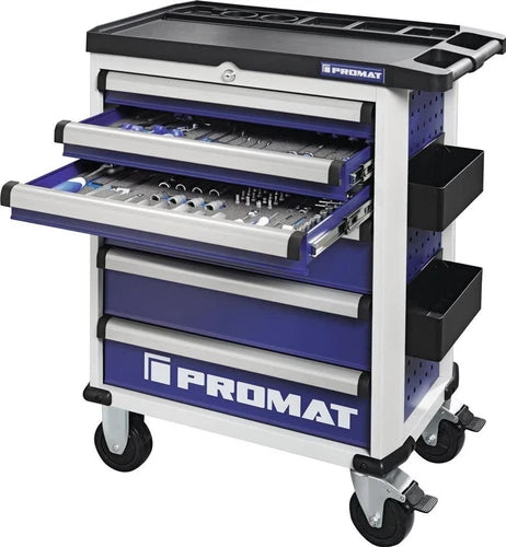 Promat Plus Vagone Attrezzi Carrello Incl. 96-tlg. Attrezzo 6 Cassetti