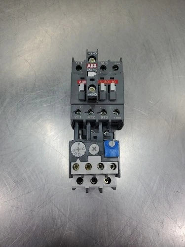 ABB A26-30-10 AC Contactor w/TA25 DU  & CA5-10 Auxiliary Contactor.      4A-43.1