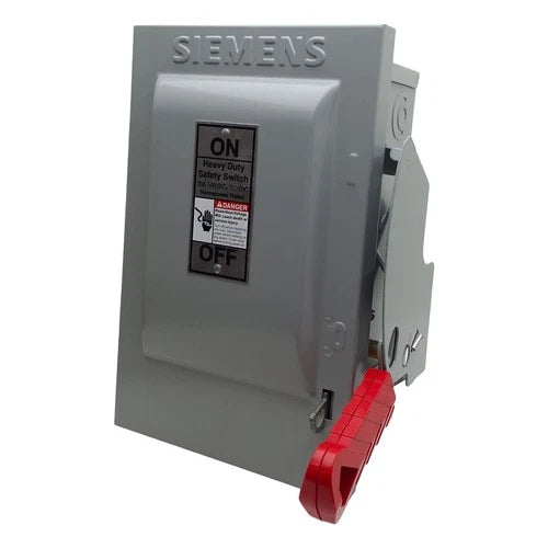 Siemens HNF61 Heavy Duty Safety Switch, 3-Pole, 30A 600VAC/250VDC 3W, Type 1
