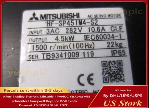 1Pc New Mitsubishi Ac Servo Motor HF-SP451M4-S2 vm