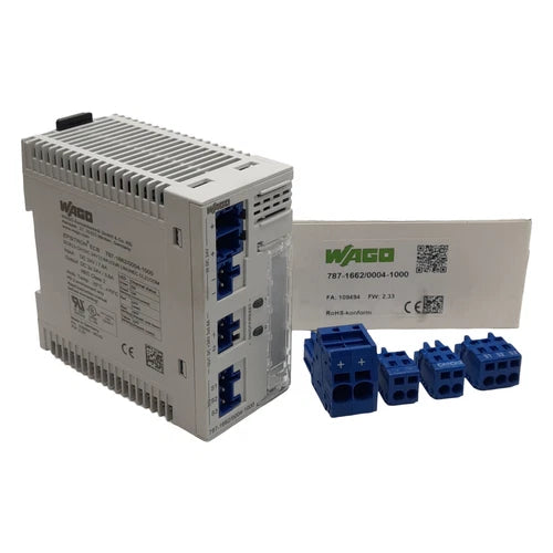 Wago 787-1662/0004-1000 Electronic Circuit Breaker, 2-Channel, 24VDC, DIN Rail