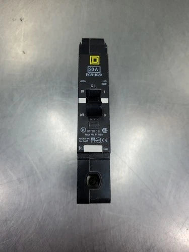 SQUARE D EGB14020 Circuit Breaker, 20A, 120-277VAC.                         4D-8