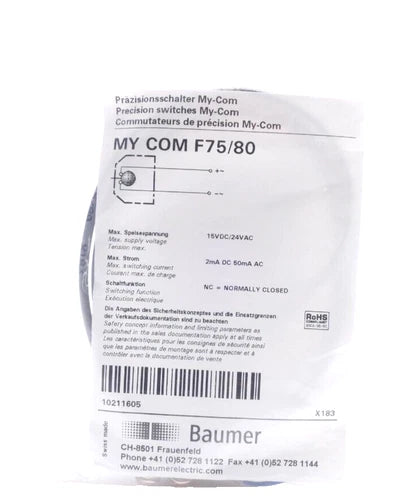 Baumer 10211605 Pr?zisionsschalter My-Com F75/80
