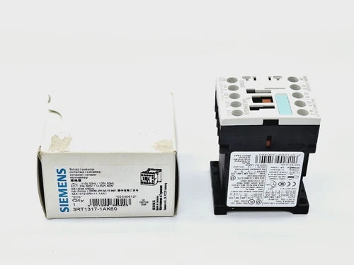 SIEMENS 3RT1317-1AK60 NEMA CONTACTOR 690V 22A 4-POLE