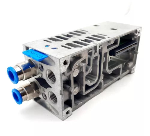 Festo VABV-S4-1HS-G14-CB-2T2 Manifold Sub Base, Die-Cast Aluminum 54mm W, G1/4