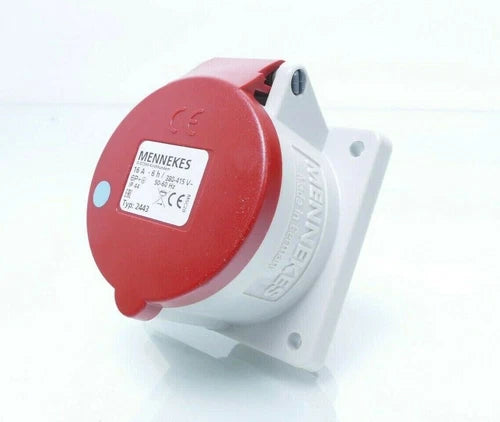 Mennekes HW/VN CEE-Anbausteckdose 16A-6h IP44 380-415V~ | 2443