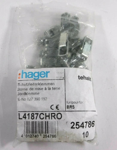 32 St¨¹ck Hager Tehalit Schutzleiterklemme | chromatiert | L4187CHRO