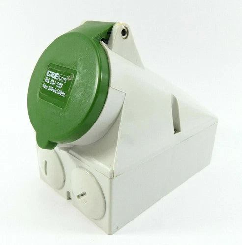 CEEform Wandsteckdose 16A-2h / >50V | ¨¹ber 300 bis 500Hz | 7 polig