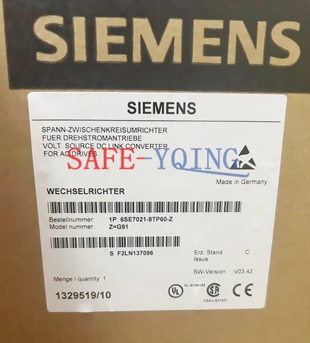 1PCS NEW SIEMENS Main Drive 6SE7021-8TP60-Z Z=G91