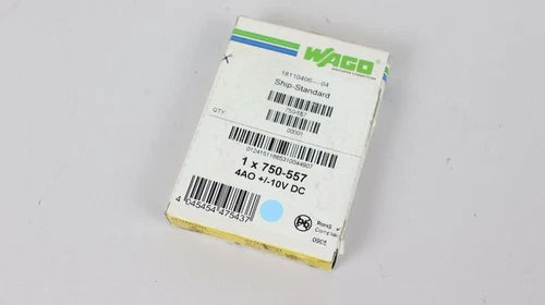 Wago 750-557 4AO +/-10V DC 4 Channel Output Terminal UNUSED & ORIGINAL BOX