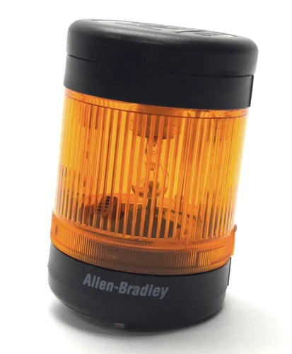 Allen Bradley 855T-B100DN5 Incandescent Stack Light, Steady, Amber, 120v AC 7W