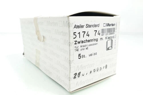 5x Merten Basis Atelier Zwischenring mit Klappdeckel f¨¹r Anschlussdosen | 517474