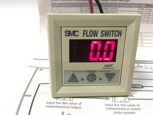 SMC PF2D300-A Digital Flow Switch Display for Water 0.25-4.5L/min N.C. Contact
