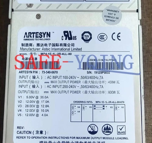 1PCS USED ASTEC Power Supply MP4-1E-1L-2R-4LL-00 73-540-0670