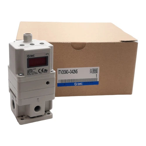 SMC ITV2090-042N5 Electronic Vacuum Regulator, -1.3~-80kPa, Rc 1/4in, M12, 24VDC