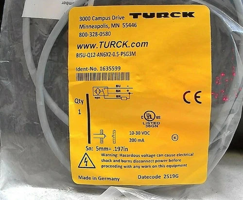 TURCK BI5U-Q12-AN6X2-0.5-PSG3M / 1635599 -UPROX+SQUARE (BI5UQ12AN6X205PSG3M) *FS