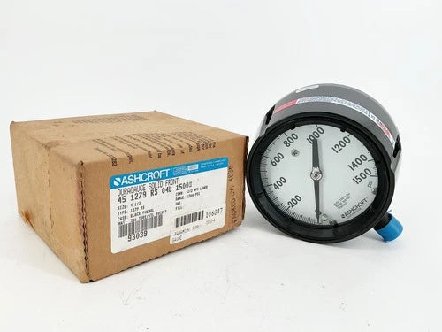 Novo medidor de press?o Ashcroft 45-1279-RS-04L-1500# 4,5