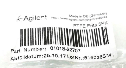 5x Agilent Technologies Fritte PTFE f¨¹r Infinity bin?re Pumpe | 01018-22707